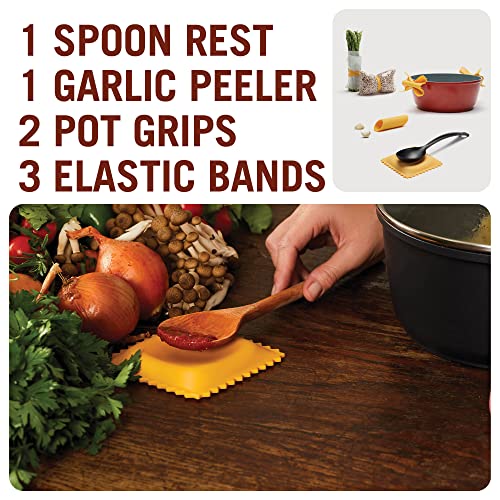 Pasta Grande Fun Pasta Shaped Silicone Kitchen Tools in a Gift Box (Pasta Grande)