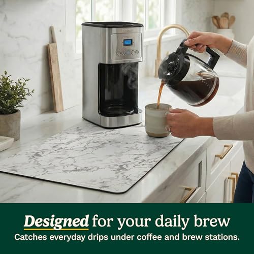 Cuisinart Coffee Mat for Countertop (15" x 20" / White Marble)
