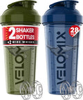 2 Pack 28oz Protein Shaker Bottle for Protein Mixes (A2) Blue / Green)