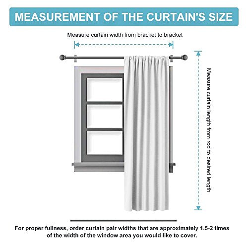 Blackout Curtains for Bedroom Living Room Nursery 72 inches Long (Mocha / 42"W x 72"L (Pack of 2))