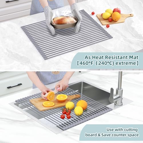 Sink Drying Rack (Gray / 20.5"W x 16.1"L)