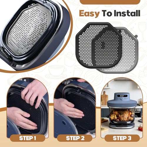 2 PCS Silicone Splatter Shields for Ninja Crispi Pro AS101CY &BlackGrey (Black&grey)