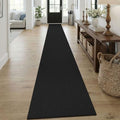 Black 2x18 Runners Rugs for Hallway (Black/Dark Grey / 2' x 18' (Runner))