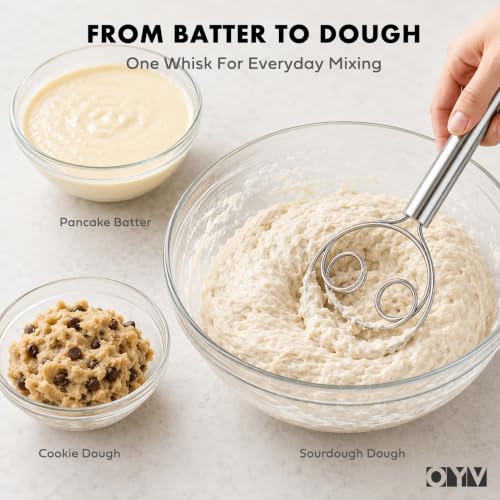 All 304 Stainless Steel Dough Whisk (12*3.4 in)