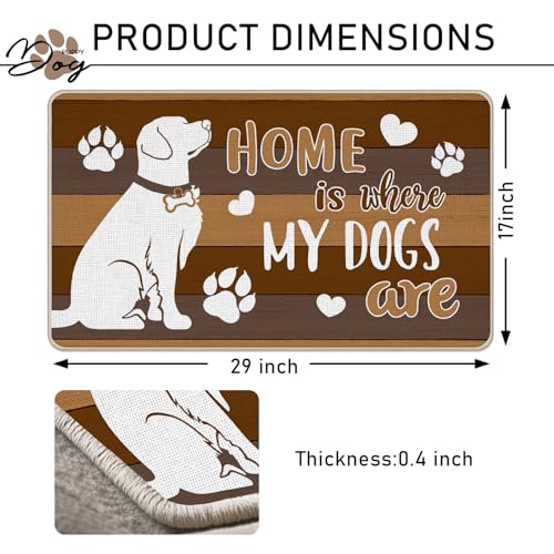 Home is Where My Dogs are Decorative Front Door Mat (1'5" x 2'5" (Rectangular) / Dog)