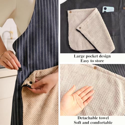 3 Pack Apron with Towel Attached