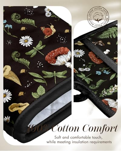 Cotton Oven Mitts and Pot Holders Sets (Forest Charm)