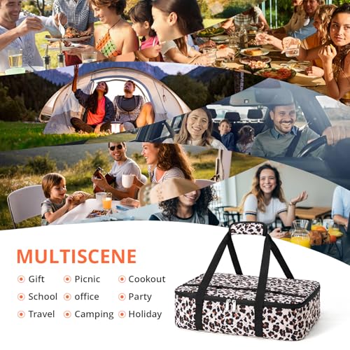 Insulated Casserole Carrier Fits 9"x13" Dish (Leopard)