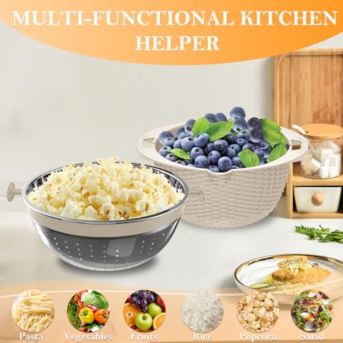 4 1 Colander with Bowl Set (Beige)
