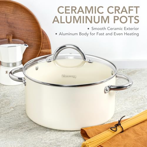 Stock Pot with Lid (Cream / 6 Quarts)