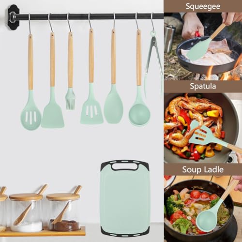 Cooking Utensils Set (Light Green 19 PCS Set)