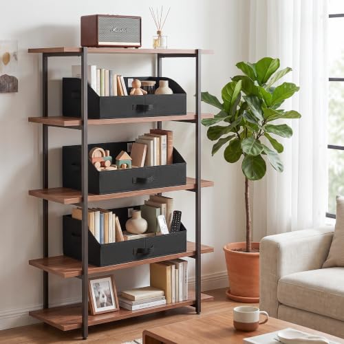 Trapezoid Closet Storage Bins (Black / 19¾"L x 11"W x 7¾"H)