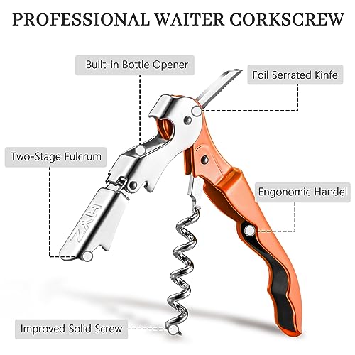 2 Pack Wine Opener (Orange)