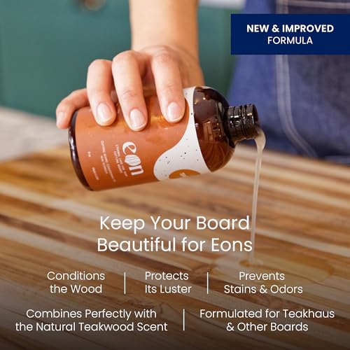 Carving Board and EON Cutting Board Oil Set (Cutting Board with Maintenance Oil / Extra Large (24 inch x 18 inch x 1.5 inch))