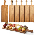 6 Pcs Cutting Boards with Handle (16.1"L x 4.7"W / Acacia)