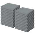 100% Cotton Waffle Weave Kitchen Dish Cloths 24 (Grey / 12 X 12 - 24 Pack)