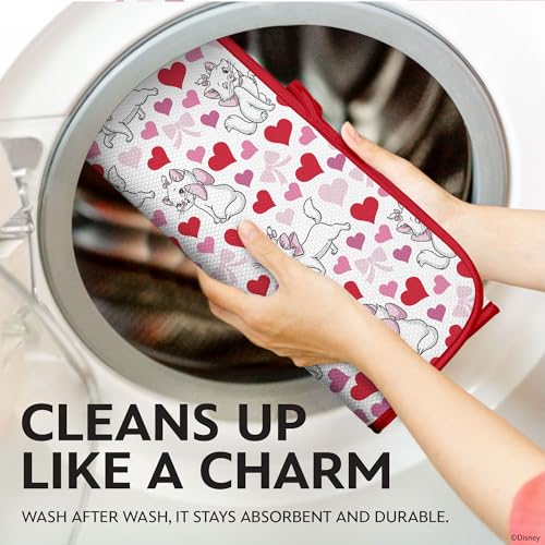 Disney Aristocats Dish Drying Mat for Kitchen Counter (16" x 18" / Aristocats Red)