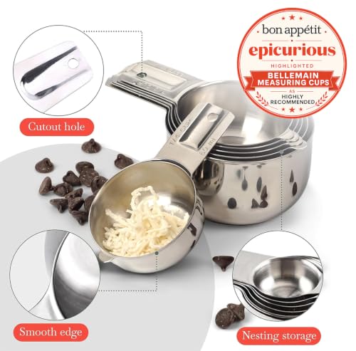 Stainless Steel Measuring Cups Set of 6 (Stainless Steel)