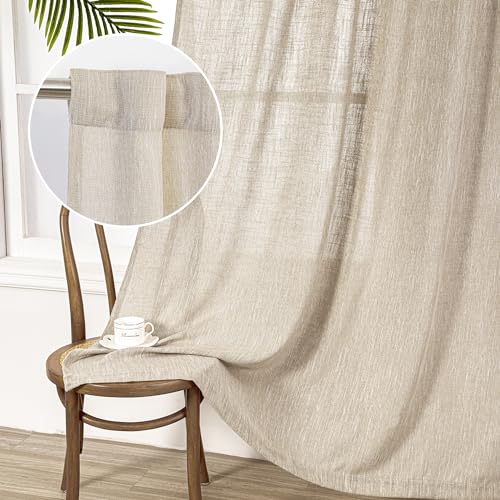 Living Room Curtains for Windows (50"W x 108"L (Pack of 2) / Taupe)