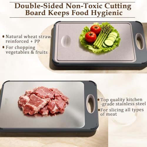 Cutting Board for Kitchen (16"Lx11"W-Gray)