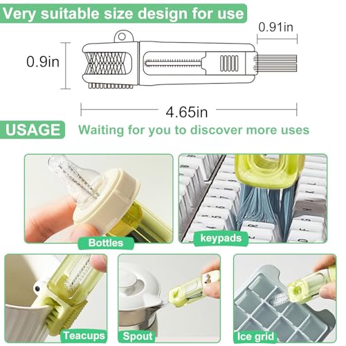 4 in 1 Cup Lid Cleaning Brush (Orange, Blue, Green(3pcs))