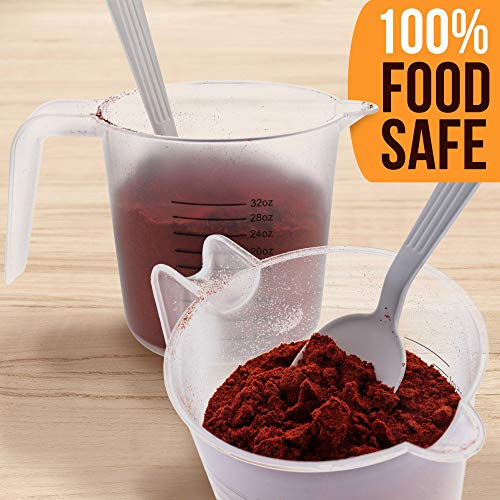 Plastic Measuring Cups with Handles (32-Ounce)