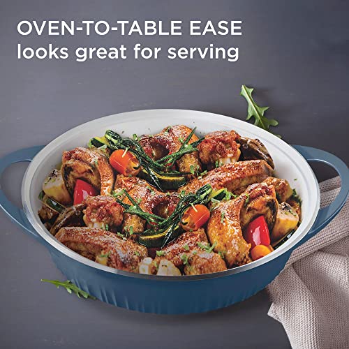 QuickHeat 4 QT Cast Aluminum Braiser With Lid (French Navy / 4 QT Braiser)