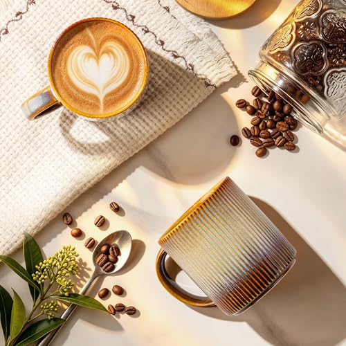 Ceramic Coffee Mugs Set of 6 (Dusk Blue / 14 OZ (Set of 6))