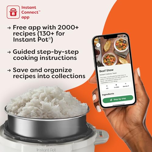 Duo 7-in-1 Mini Electric Pressure Cooker, Slow Rice Cooker, Steamer, Sauté, Yogurt Maker, Warmer & Sterilizer, Includes Free App with over 1900 Recipes, Stainless Steel, 3 Quart (3 Quarts)