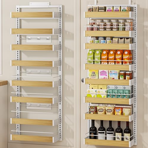 8 Tier Over The Door Pantry Organizer (8 Tiers / White)