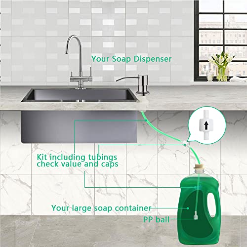 Soap Dispenser for Kitchen Sink (Brushed Nickel)