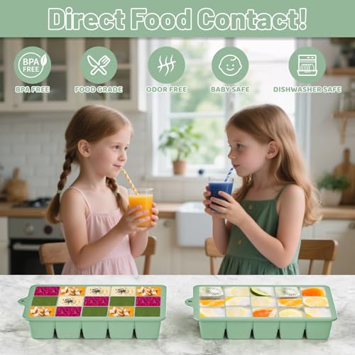Silicone Ice Cube Tray 3 Pack (Purple +Pink+Mint / Ice Cube Tray 3 Pack)