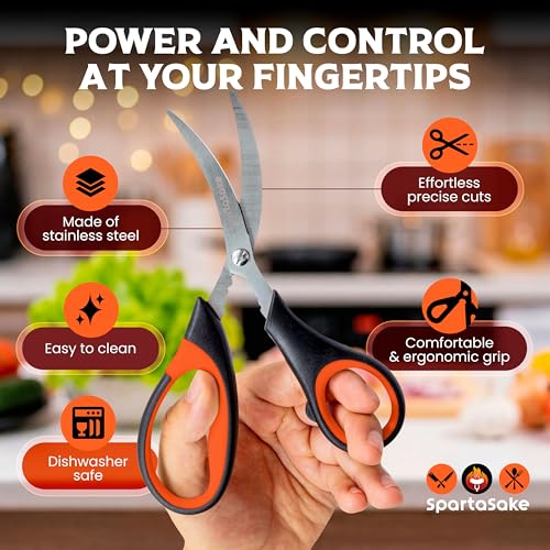 2 Pack Premium Kitchen Shears (2pk-shear-blk/Orn)