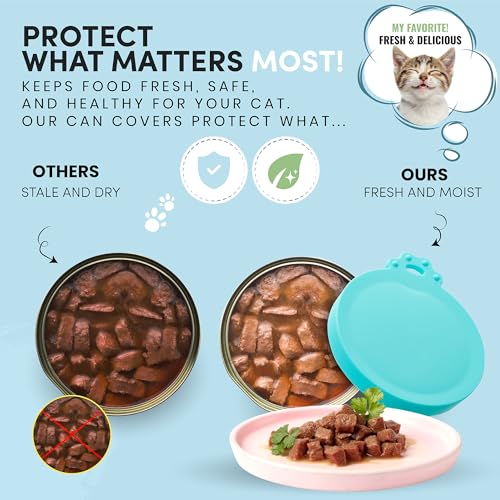 4 Pack Universal Pet Food Can Covers Lids (Blush Breeze / 4 Piece Set)