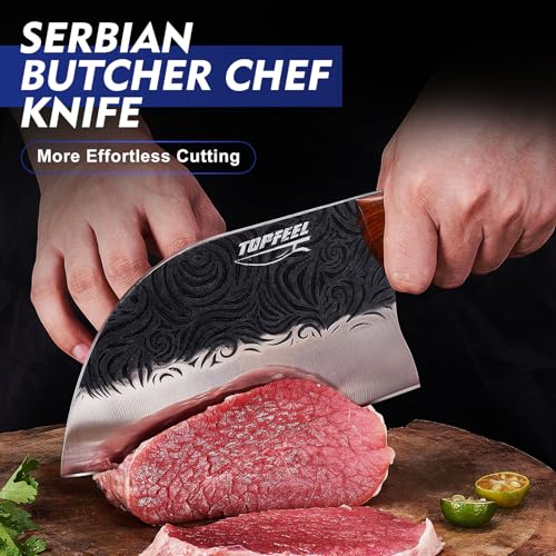 5PCS Hand Forged Butcher Knife Set (5PCS Meat Cutting Knife)