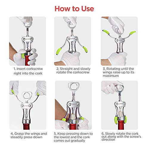 Wine Opener Zinc Alloy Wine Bottle Opener (Green)