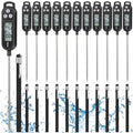 12 Pcs Meat Food Thermometer Food with Probe (Black)
