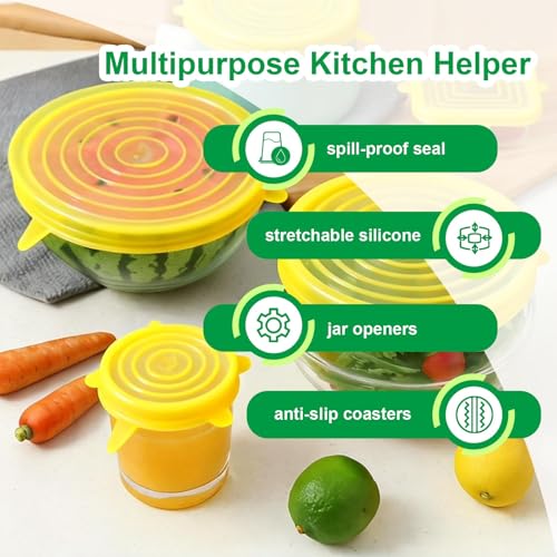 Silicone Stretch Lids (Yellow)