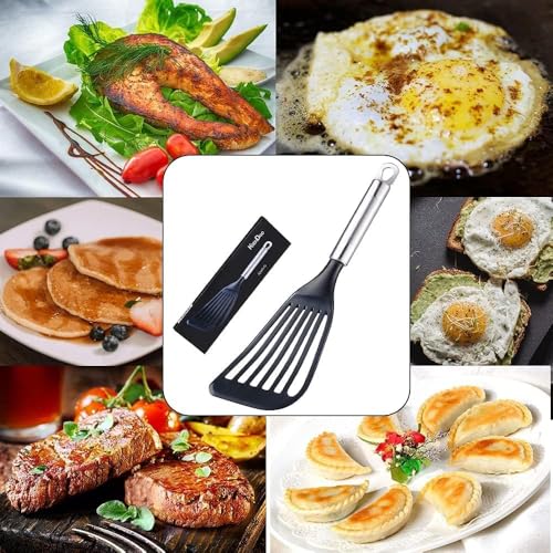 2 Pack Thin Flexible Fish Spatula for Nonstick Cookware (Medium (2 Pack))