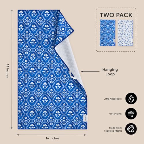 Waffle Kitchen Towel Set of 2 (Coastal Bliss)