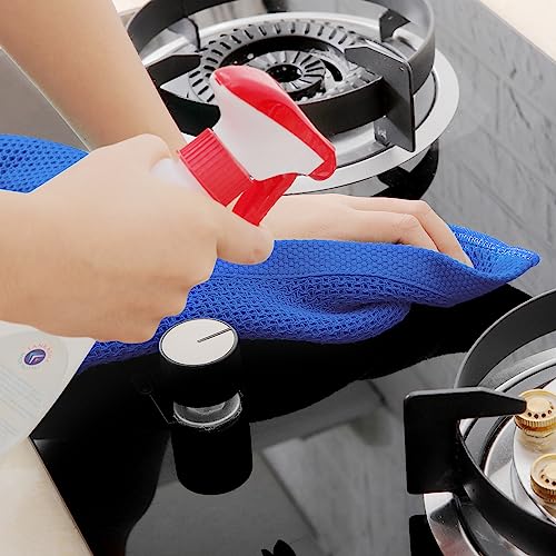 100% Cotton Waffle Weave Kitchen Dish Towels 6 (Blueberry / 13 X 28 - 6 Pack)