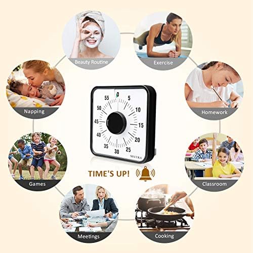 60 Minute Visual Countdown Timer (Green & Black)