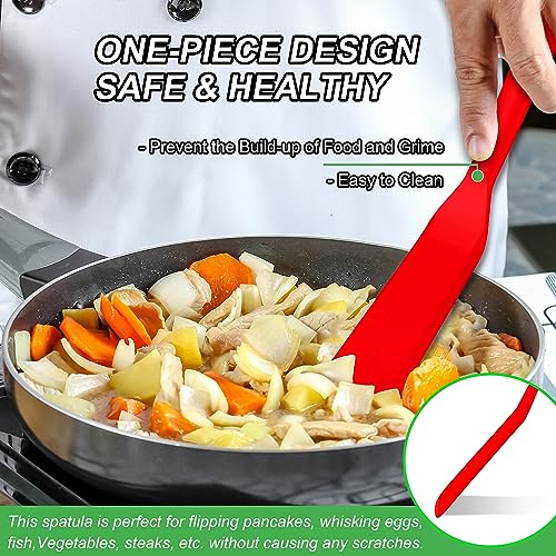Silicone Thin Spatula Set of 2 (Thin Spatulas / 2 Pcs Thin Spatulas (Black & Red))