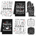 Black and White Kitchen Decor Set (Black White)