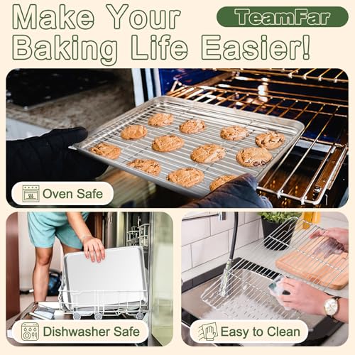 Baking Sheet with Rack Set (16" & 12.5" & 10.5")