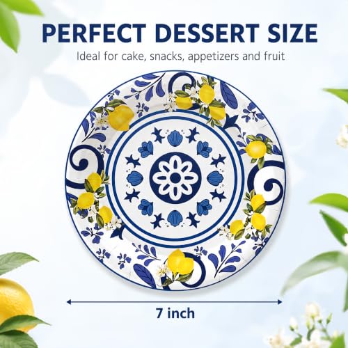 50 Pack Lemon Paper Plates