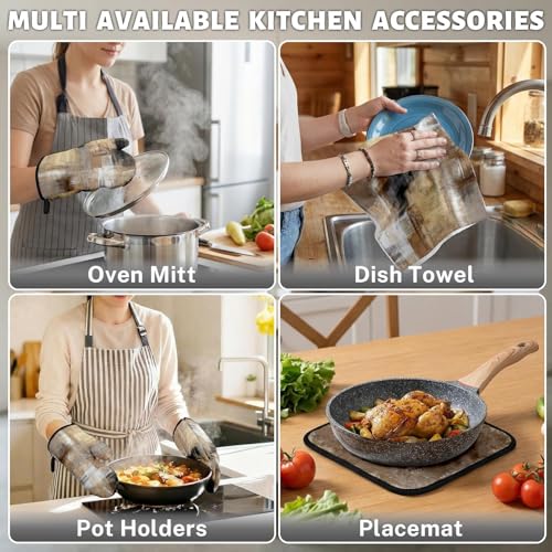 Abstract Brown Kitchen Decor Set (Abstract Brown)