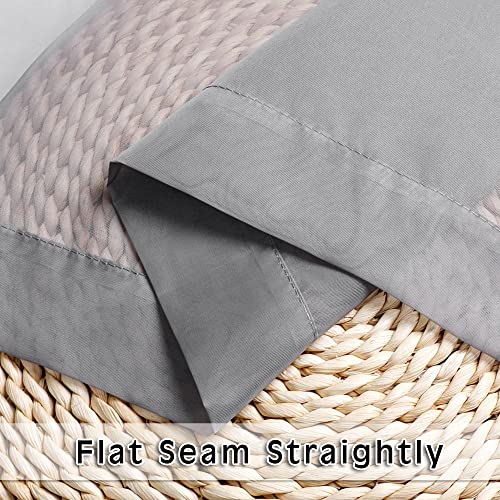Voile Sheer Curtains with Decorative Rod Pocket (Charcoal Grey / 42"W x 45"L (Pack of 2))