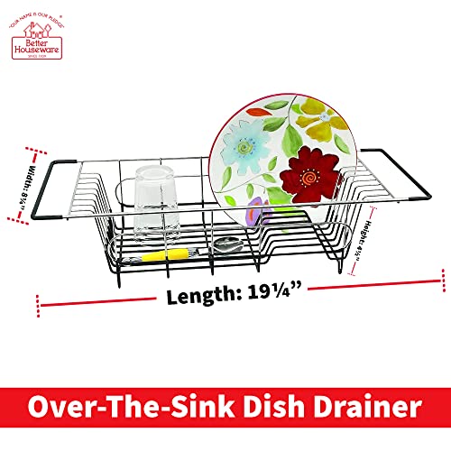 Over The Sink Dish Drying Rack (Over-Sink / Silver)