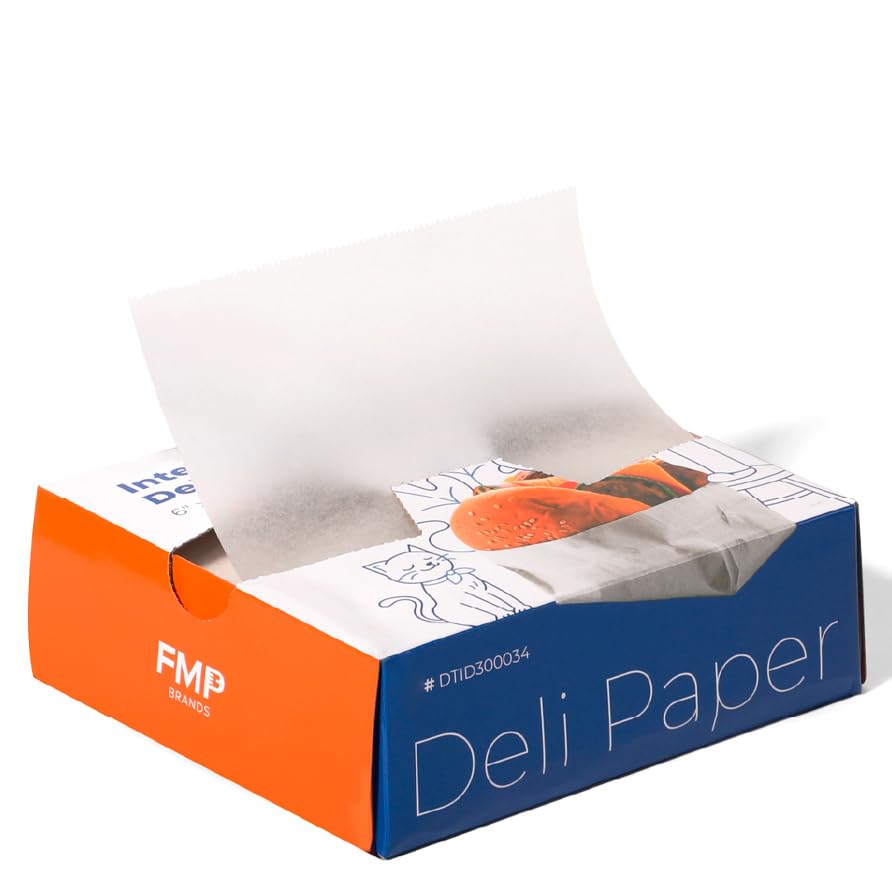 500 Pack] 6 x 10.75" Wax Paper Sheets for Food (6 x 10.75")